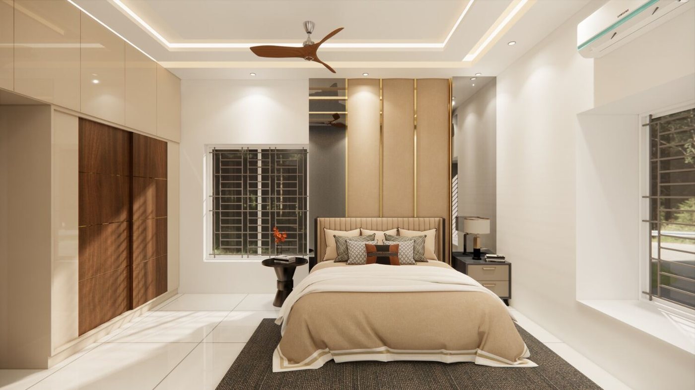 Cove-lit bedroom ceiling