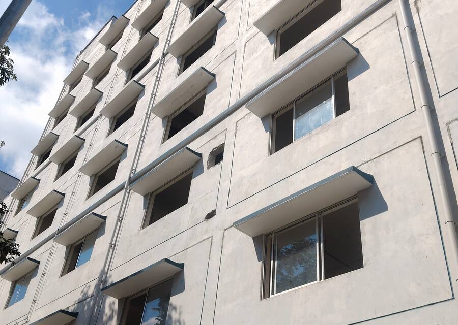 Completed multi-storey block