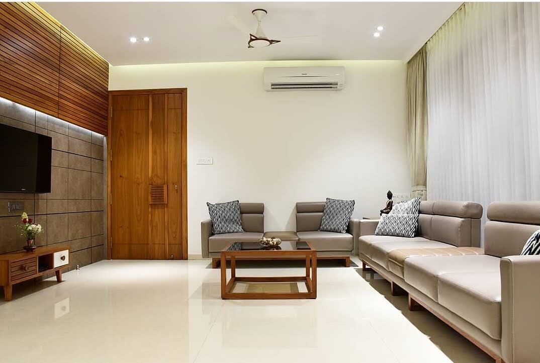 Finished living room, delivered on one contract