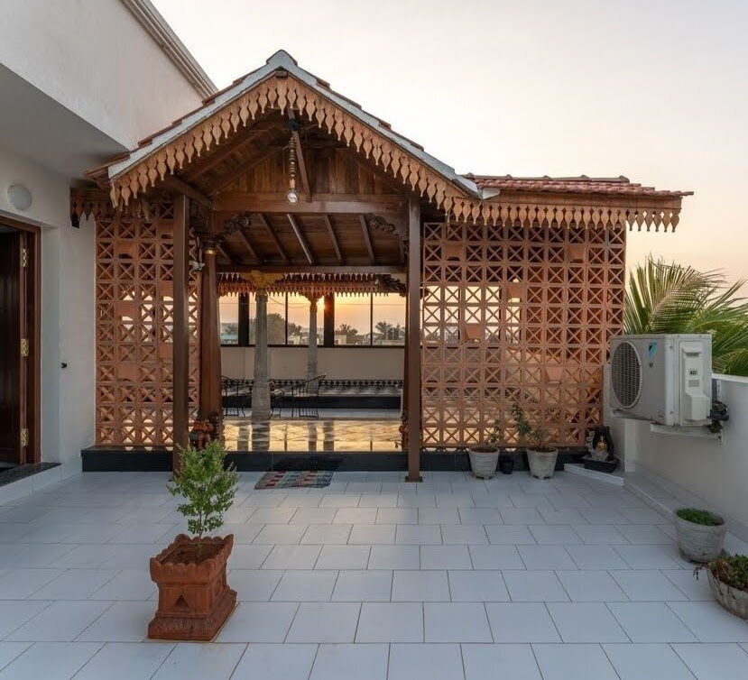 Pergola, decking and terrace