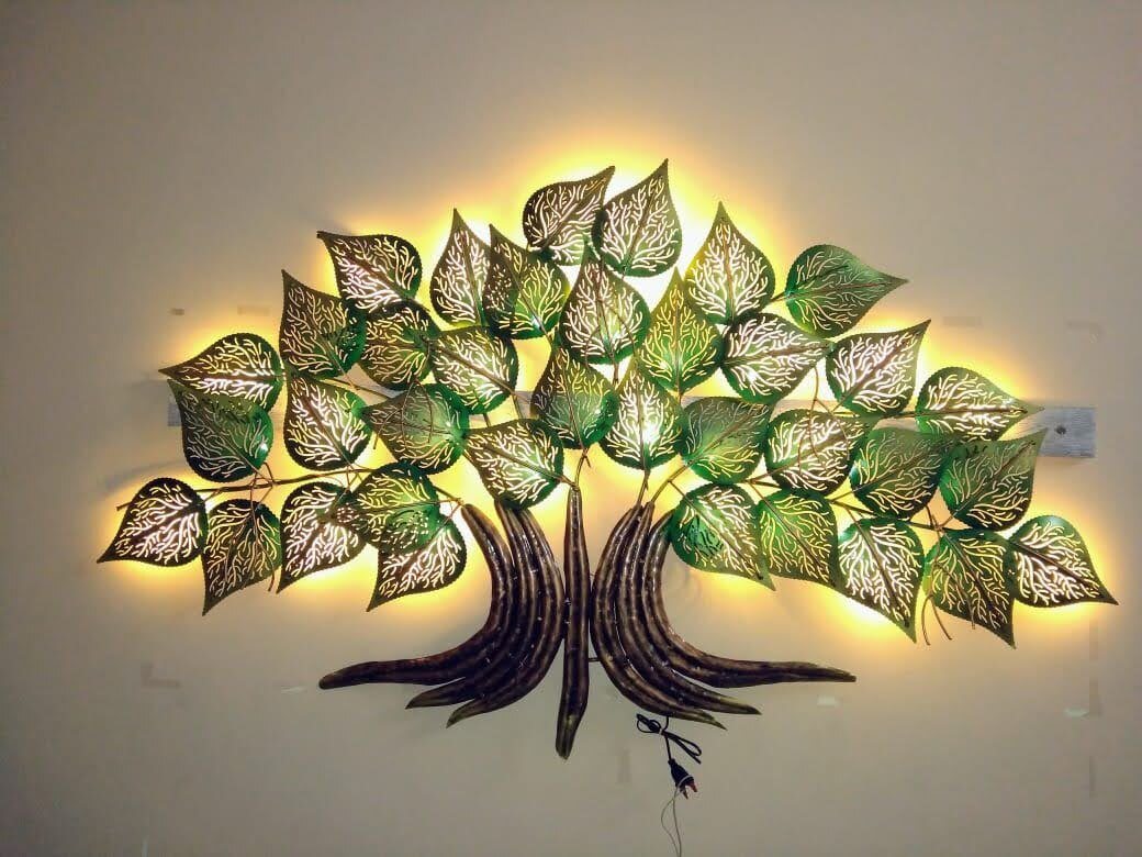 Backlit metal wall art