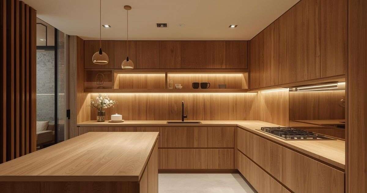 Modular kitchen with wall and base units